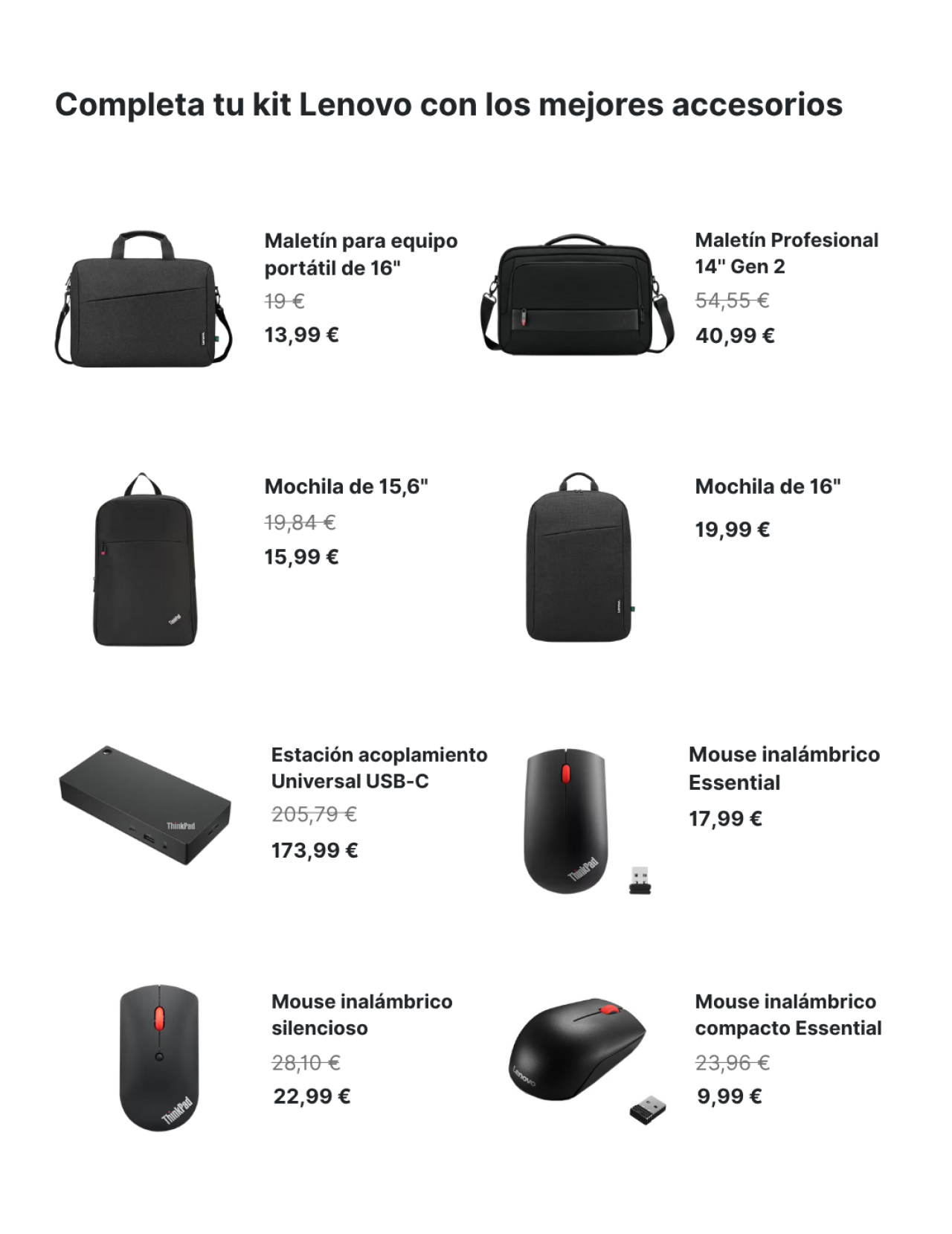 Accesorios oficiales Lenovo